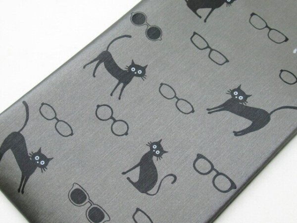 画像2: ネコ　ソフトメガネケース　グレー　￥385 (2)