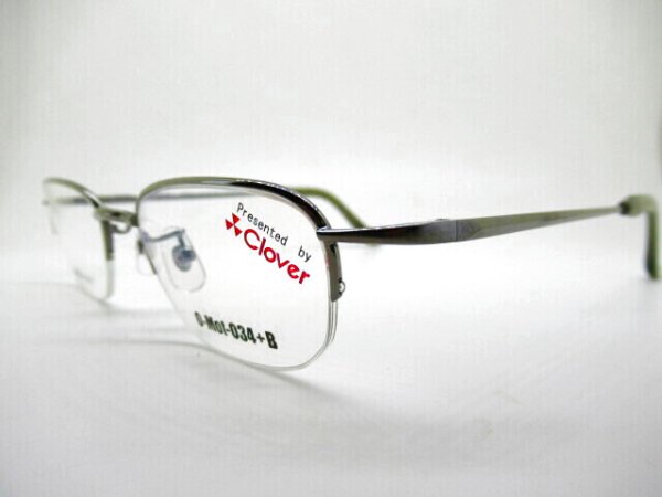 画像2: Clover　ブランドフレーム　48口　O-MOT-034+B　サンプラチナ　日本製　手造り　薄型1.6レンズ付￥16,800 (2)