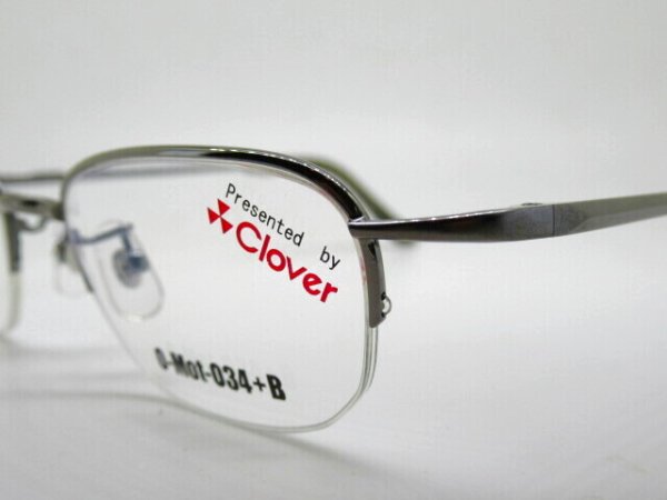 画像3: Clover　ブランドフレーム　48口　O-MOT-034+B　サンプラチナ　日本製　手造り　薄型1.6レンズ付￥16,800 (3)