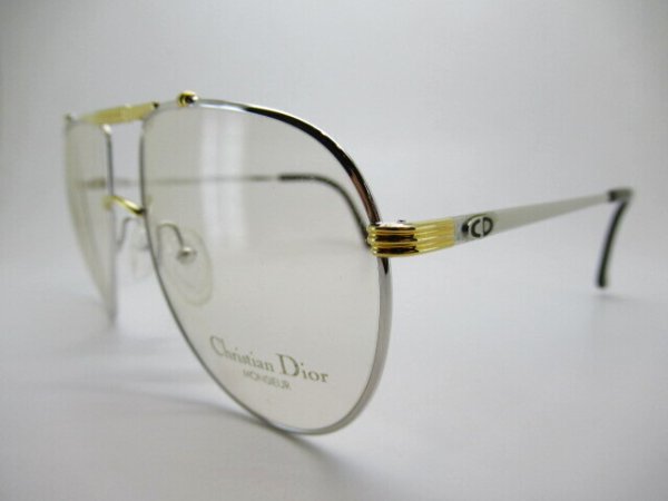 画像2: Christian Dior　MONSIEUR　2248　58口　ディオール　ヴィンテージ　ナス型　ティアドロップ　薄型1.6レンズ付 (2)