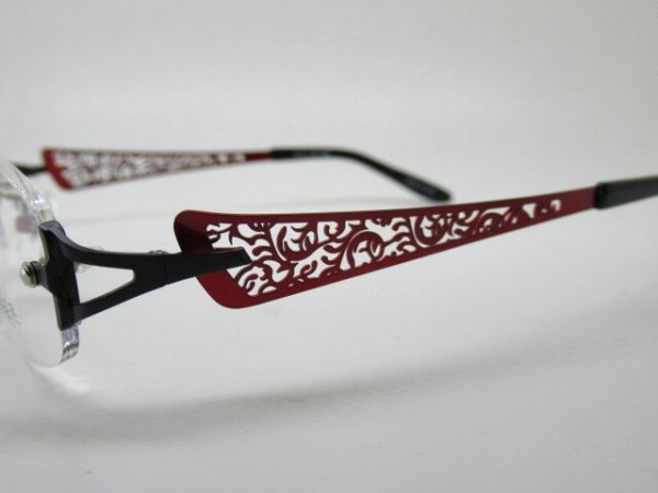 画像2: Etica　透かし模様　薄型1.6レンズ付　縁なしツーポイント　54口 (2)