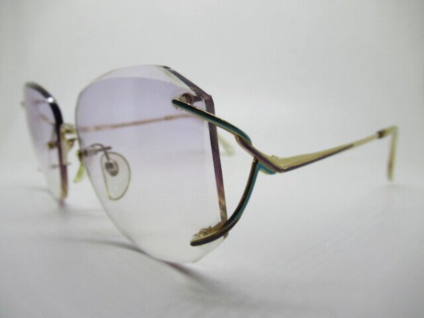 画像3: HOYA　EC26GP　ファセット　ダイヤカット　日本製　ヴィンテージ　薄型1.6レンズ付　フレームのみ￥27,000 (3)