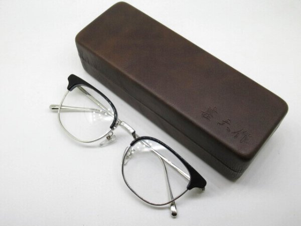 画像6: 越前國甚六作　EZ-014　50口　ブロー　金手　日本製　専用ケース付　薄型1.6レンズ付　フレームのみ￥27,000 (6)