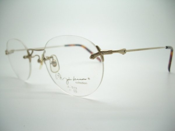 画像2: ジョンレノン　ＪＬ-013　薄型１．６レンズ付　縁なしツーポイント　49口 (2)
