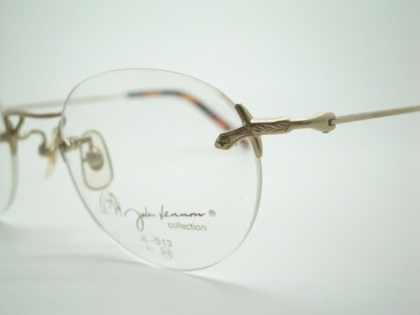 画像3: ジョンレノン　ＪＬ-013　薄型１．６レンズ付　縁なしツーポイント　49口 (3)