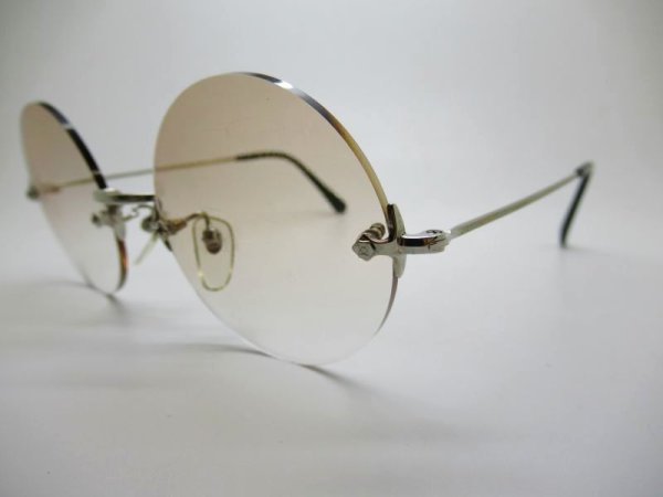 画像2: 大きめ　薄型1.6レンズ付　縁なしツーポイント　丸型　50口　オリジナル L7121 (2)