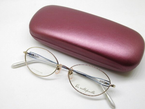 画像4: La millefeuille ラ ミルフィーユ　MLF-131　51口　βチタン　軽量　薄型1.6レンズ付￥21,000　専用ケース付 (4)