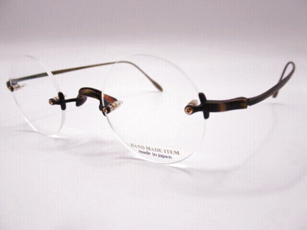 画像2: ＮＯＶＡ　3037　丸型　一山　縁なしツーポイント　金手　薄型1.6レンズ付 (2)