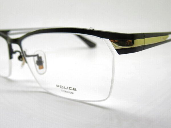 画像3: POLICE　VPLM45J　チタン使用　55口　薄型1.6レンズ付　専用ケース付　フレームのみ￥13,230 (3)