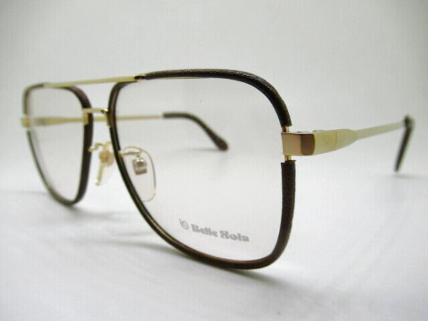 画像2: Leather Frame　革巻き　BMM-3012　ヴィンテージ　54口　薄型1.6レンズ付￥27,500 (2)